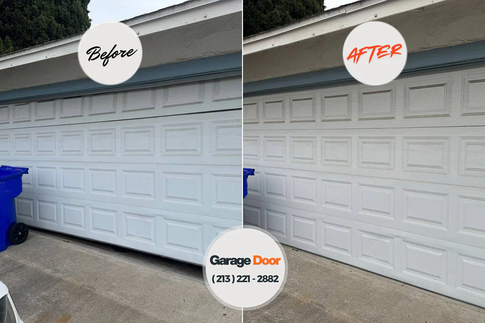 Before and after: garage door repair Meadowood, PA